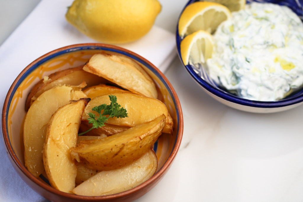 Greek Lemon Roasted Potatoes