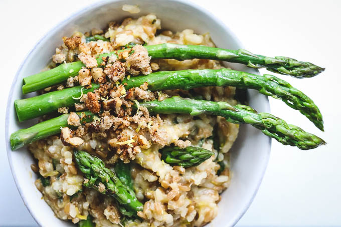 Asparagus & Lemon Risotto with Toasted Crumbs